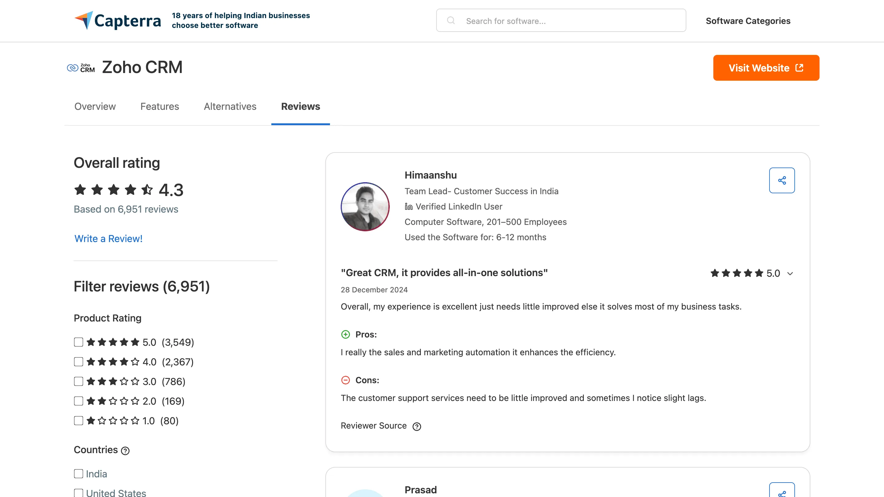 Capterra Reviews Scraper