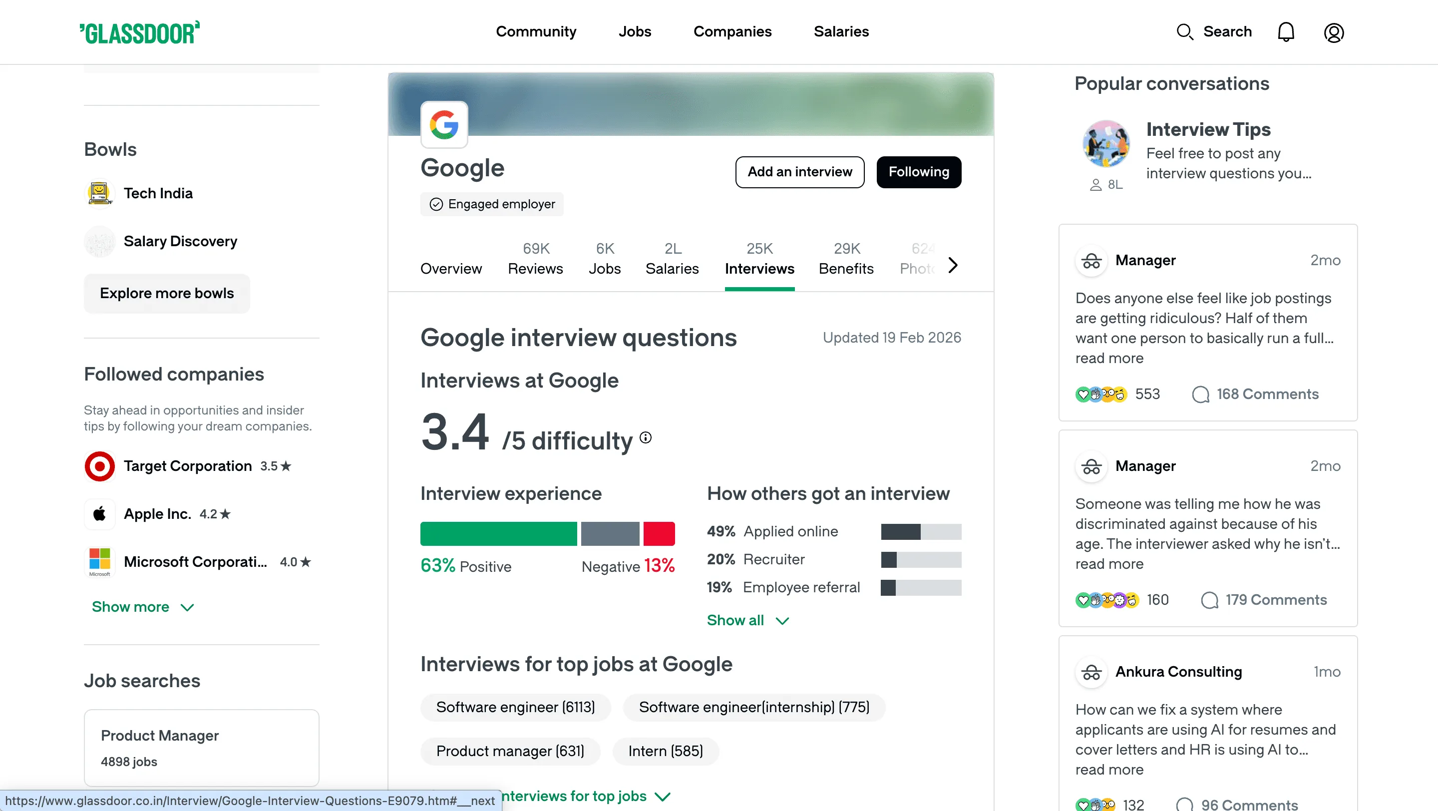 Glassdoor Interview Questions Scraper