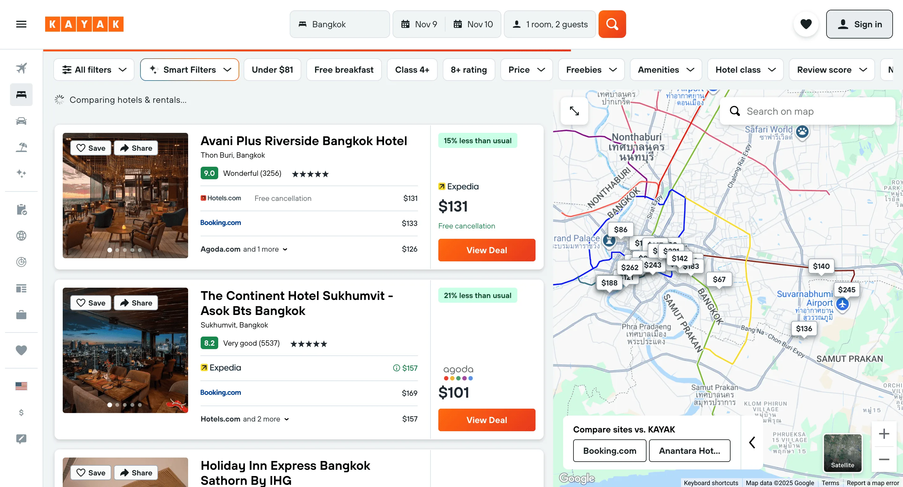 Kayak Travel Listings Scraper