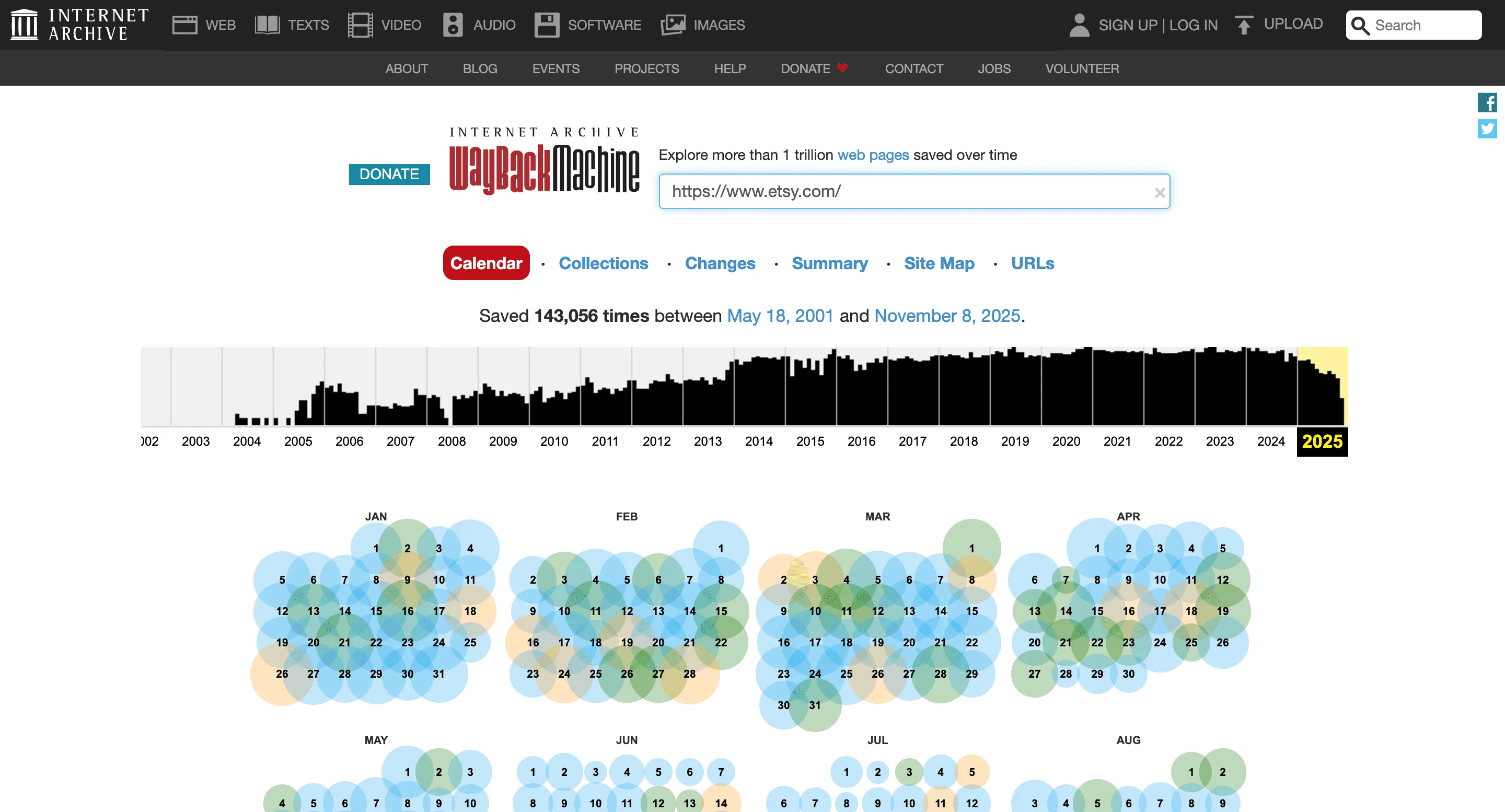 Wayback Machine Archived Pages Scraper