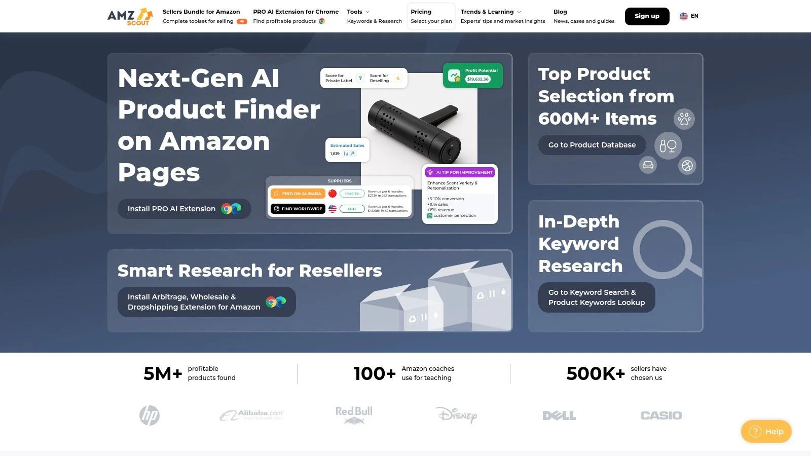 AMZScout Chrome extension for Amazon product research