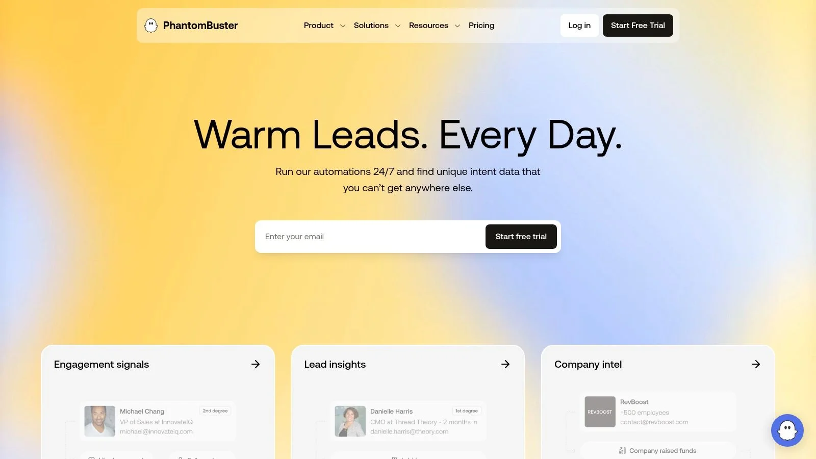 PhantomBuster automation platform showing lead generation and LinkedIn scraping workflows