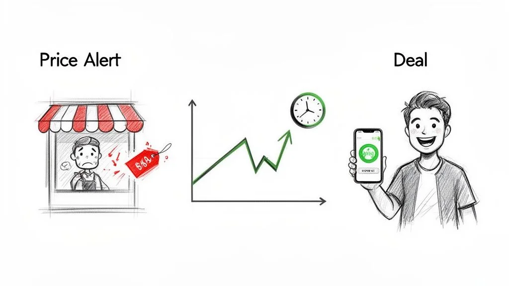 Automated Amazon price monitoring workflow showing category-level data collection and export